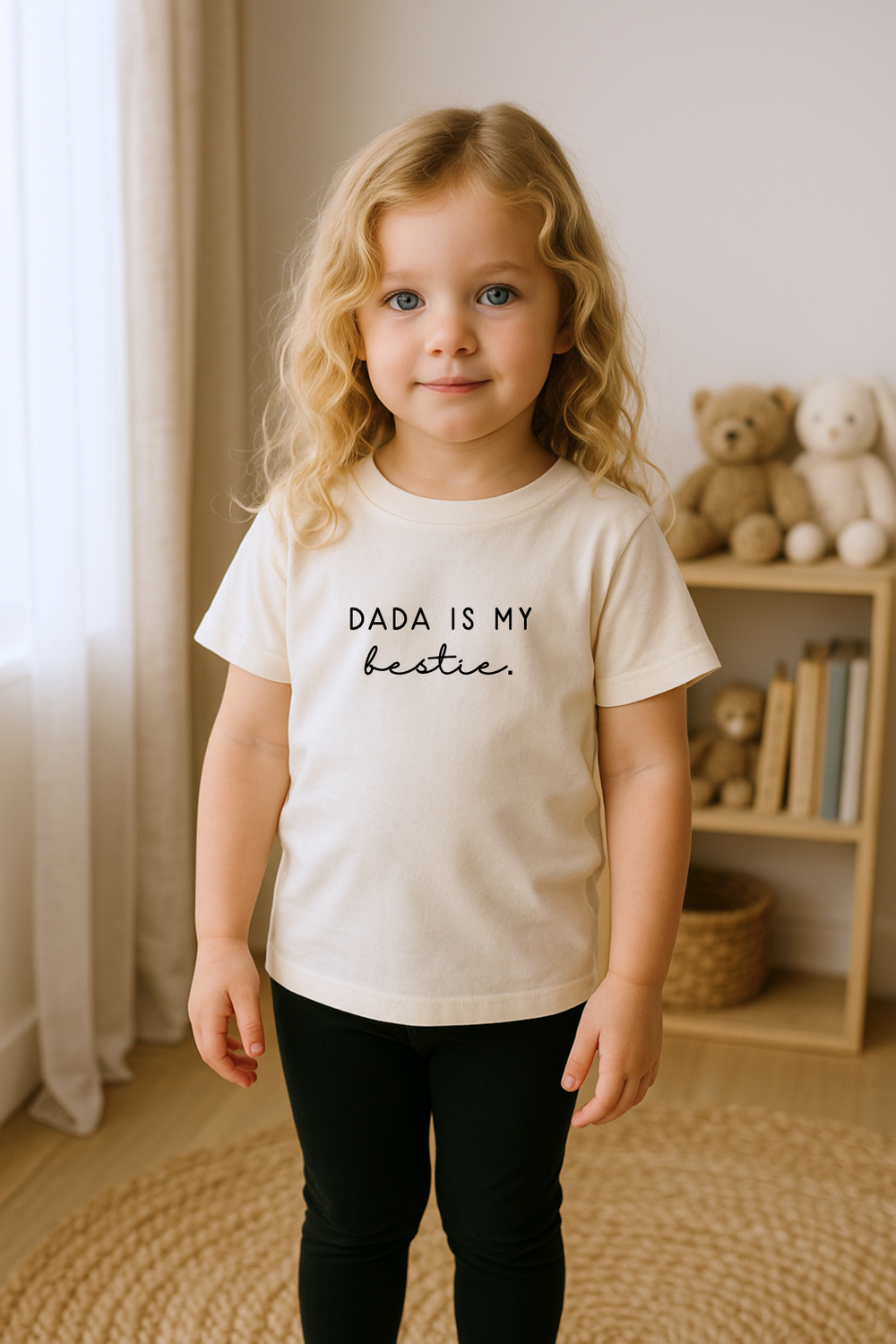 Dada is My Bestie Organic Kids T-shirt for babies, soft and stylish, perfect for everyday wear.