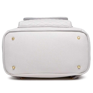 Stone grey Petit Diaper Bag at angle 7, stylish and functional for modern parents.