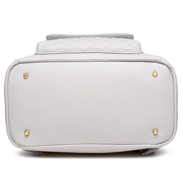 Stone grey Petit Diaper Bag at angle 7, stylish and functional for modern parents.