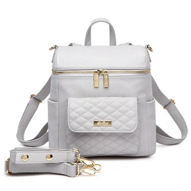 Petit Diaper Bag in Stone Grey - stylish and functional baby accessory for parents on the go.