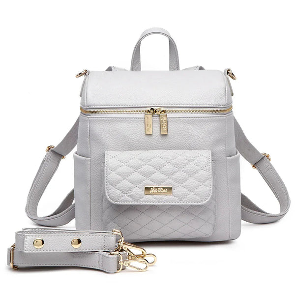 Petit Diaper Bag in Stone Grey - stylish and functional baby accessory for parents on the go.