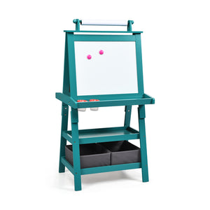 3 in 1 Double-Sided Storage Art Easel - Height-Adjustable for Toddlers & Kids