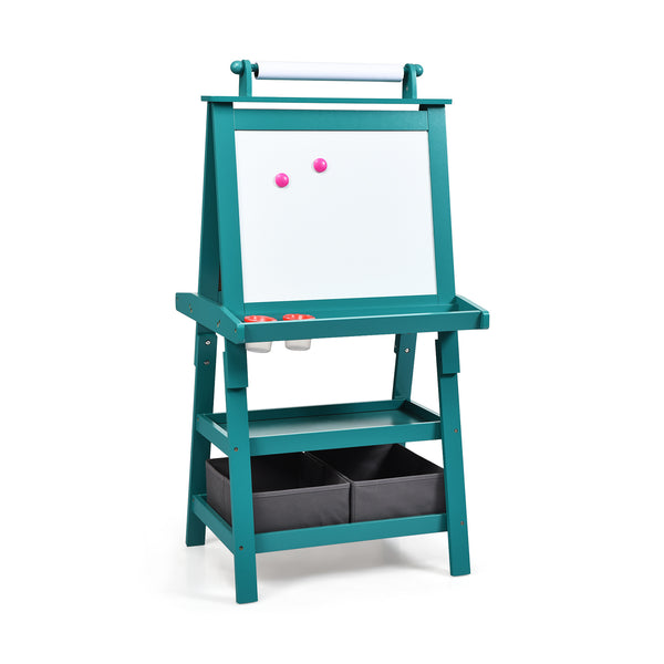 3 in 1 Double-Sided Storage Art Easel - Height-Adjustable for Toddlers & Kids