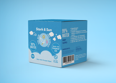 Stork & Sun PFAS-Free Baby Wipes — 6 Pack (360ct)