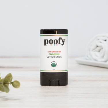Organic Strawberry Smoothie Lotion Stick for babies, nourishing and gentle body care in a convenient stick format.