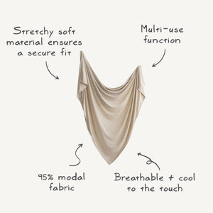 Mushie Stretchy Swaddle Soft Breathable Wrap Blanket
