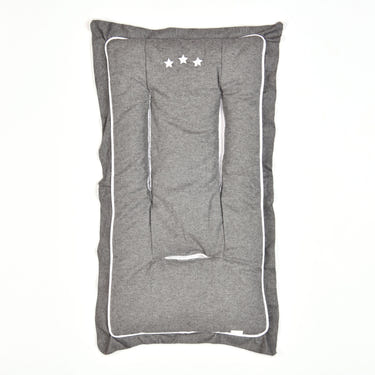 Boys Grey Flannel Stroller Seat Cover - MOOGCO Baby
