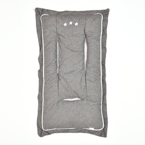 Boys Grey Flannel Stroller Seat Cover