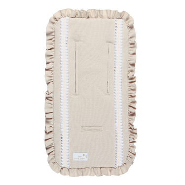 Girls Glittery Beige Jersey Stroller Seat Cover - MOOGCO Baby