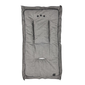 Boys Grey Flannel Stroller Seat Cover