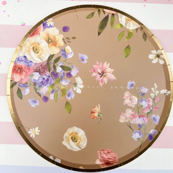 Summer Floral Plate (8pcs)
