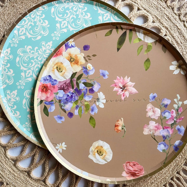 Summer Floral Plate (8pcs)