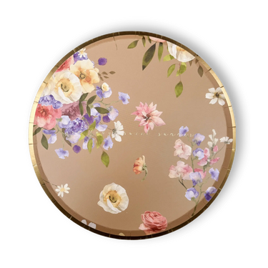 Summer Floral Plate (8pcs)
