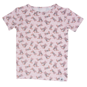 Cowhide Boots Bows Summer Pajama Set