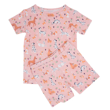 Dalmatian Poodle Puppy Summer Pajama Set