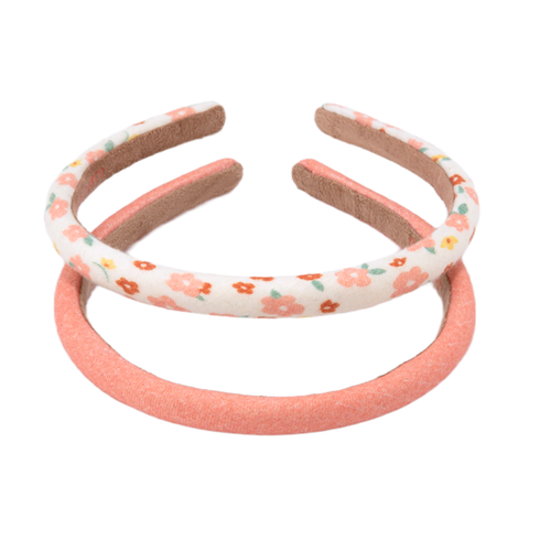 Classic Headband Set of 2 in Sunset Meadow for babies - stylish accessories for every season.