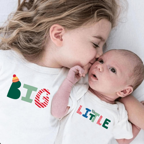Graphic short sleeve bodysuit for babies, featuring a cute winter design. Perfect for cozy, stylish outfits.