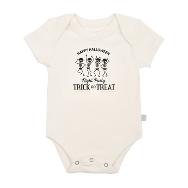Graphic short sleeve bodysuit for babies, perfect for night parties and stylish outings.