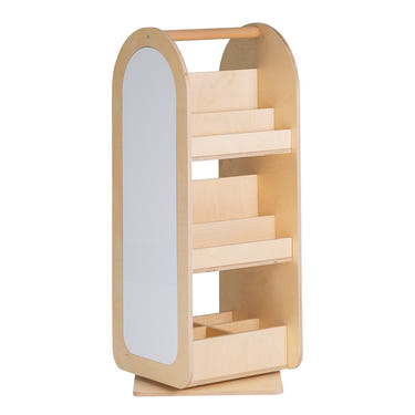 Montessori Rotating Bookshelf with Writing Board