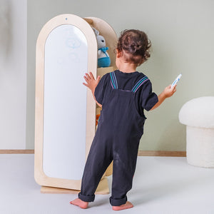 Montessori Rotating Bookshelf with Writing Board