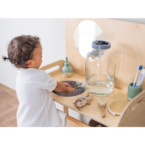 Montessori Wide Wooden Sink