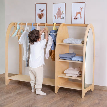 Montessori Mirrored Children's Wardrobe
