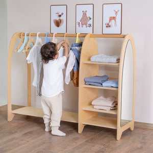 Montessori Mirrored Children's Wardrobe