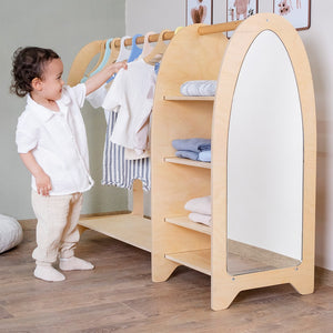 Montessori Mirrored Children's Wardrobe