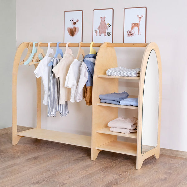 Montessori Mirrored Children's Wardrobe