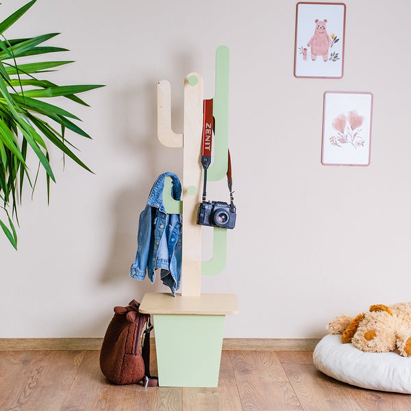 Montessori Cactus Coat Rack