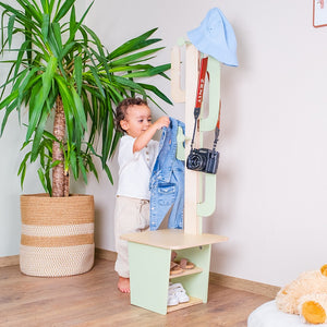 Montessori Cactus Coat Rack