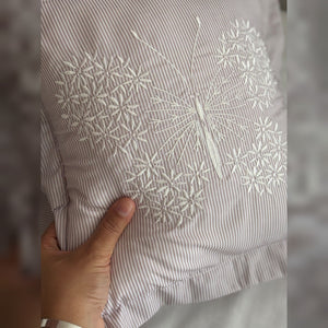 Butterfly Embroidered Cotton Baby Duvet Cover Set, 4 Pieces by LaFiny, Latte Brown #lattebrown