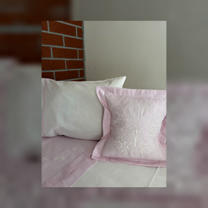 Butterfly Embroidered Cotton Baby Duvet Cover Set, 4 Pieces by LaFiny, Pink #pink