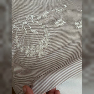 Laurel Bow Embroidered Cotton Baby Duvet Cover Set, 4 Pieces by LaFiny, Latte Brown #lattebrown