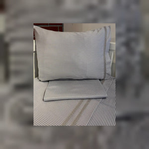 Elegant Stripe Embroidered Bamboo Baby Duvet Cover Set, 3 Pieces by LaFiny, Grey #grey