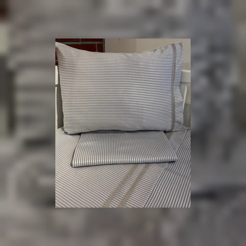 Elegant Stripe Embroidered Bamboo Baby Duvet Cover Set, 3 Pieces by LaFiny, Grey #grey