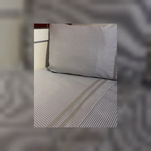 Elegant Stripe Embroidered Bamboo Baby Duvet Cover Set, 3 Pieces by LaFiny, Grey #grey