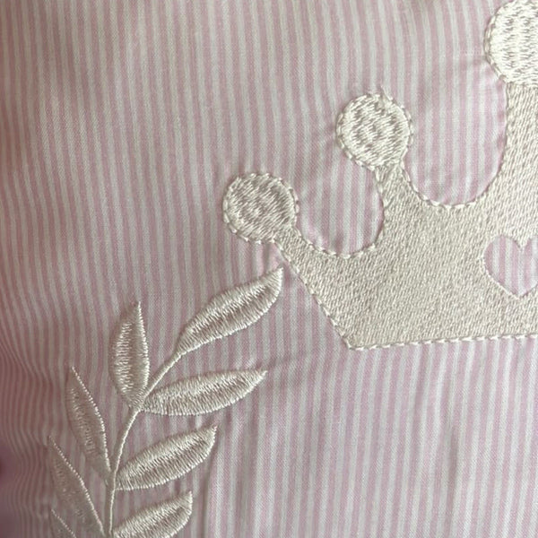 Queen Embroidered Cotton Baby Duvet Cover Set, 4 Pieces by LaFiny, Pink #pink