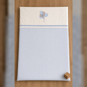Balloon Embroidered Cotton Baby Duvet Cover Set, 4 Pieces by LaFiny, Blue #blue