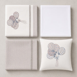 Balloon Embroidered Cotton Baby Duvet Cover Set, 4 Pieces by LaFiny, Latte Brown #lattebrown