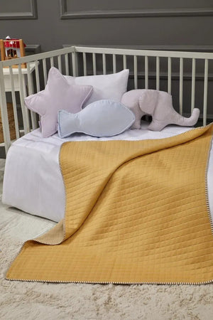 Candy Cotton Baby Blanket, 35x43 in by LaFiny, Mustard #mustard