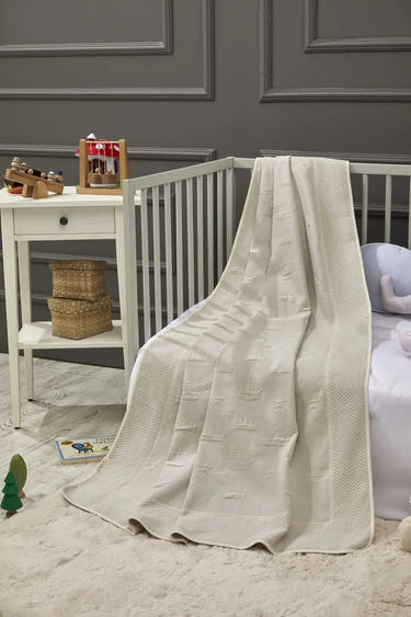 Crown Bamboo Baby Blanket, 43x61 in by LaFiny