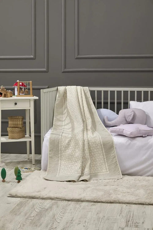 Honeycomb Bamboo Baby Blanket, 43x61 in by LaFiny, Grey #grey