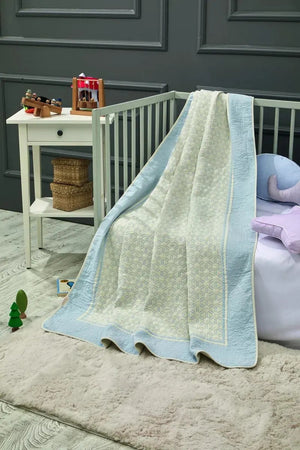 Honeycomb Bamboo Baby Blanket, 43x61 in by LaFiny, Blue #blue