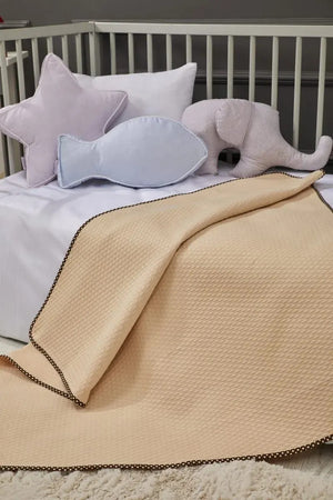 Karamel Cotton Baby Blanket, 35x43 in by LaFiny