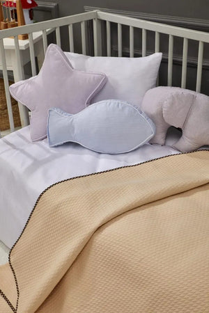 Karamel Cotton Baby Blanket, 35x43 in by LaFiny