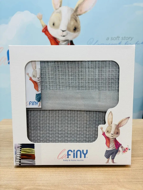 Knitting Cotton Baby Blanket, 35x43 in by LaFiny