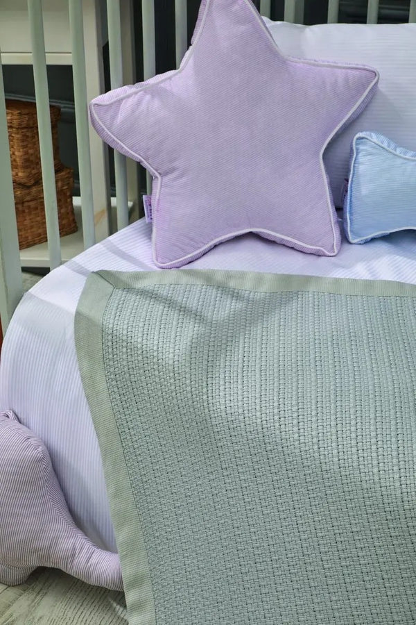 Knitting Cotton Baby Blanket, 35x43 in by LaFiny