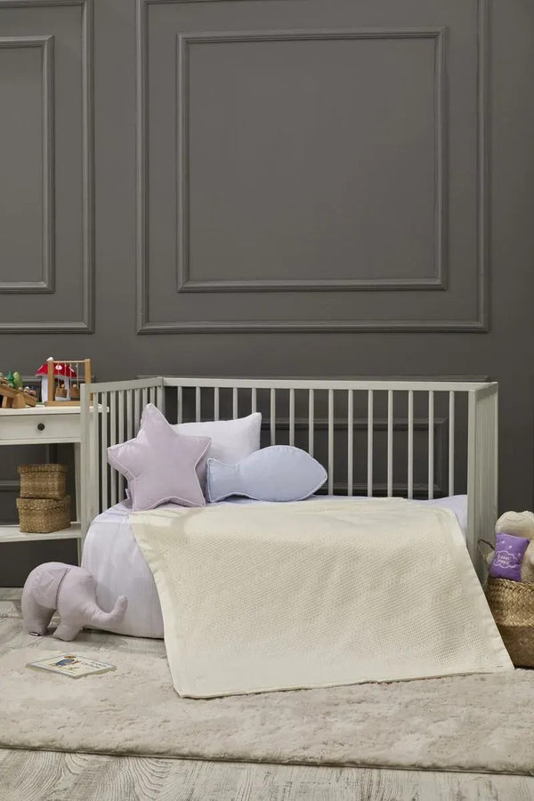 Petite Cotton Baby Blanket, 35x43 in by LaFiny, Stone #stone