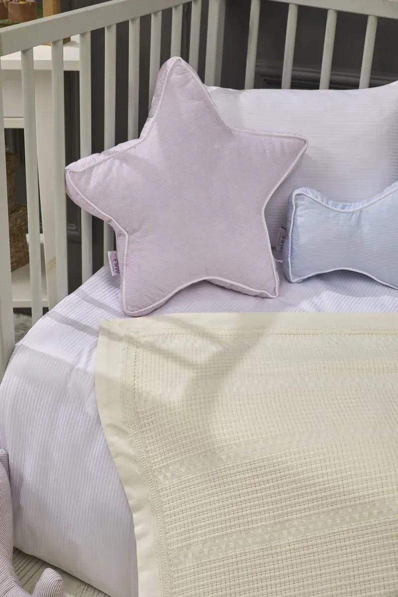 Petite Cotton Baby Blanket, 35x43 in by LaFiny, Stone #stone